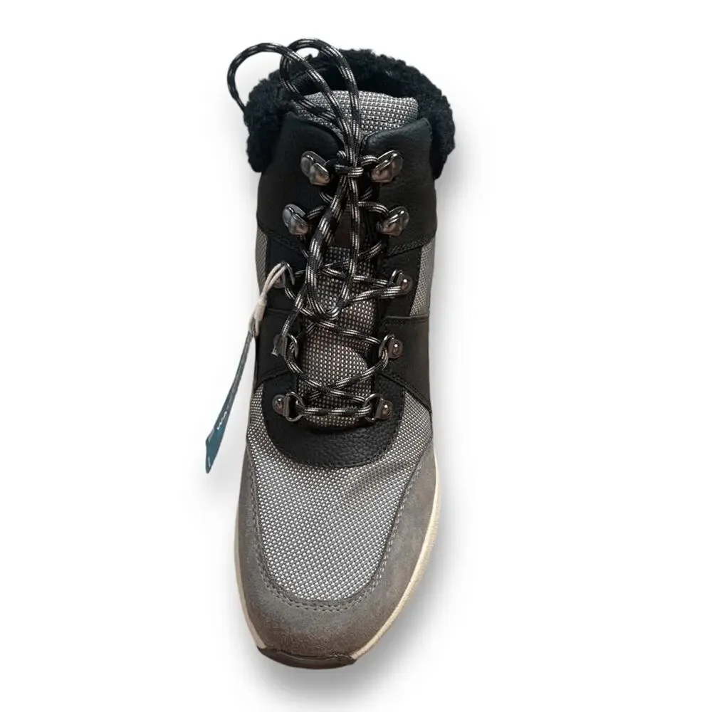 Geox Braies Waterproof Faux Fur Lined Hiking Snow Boots Grey Black New 10 Winter